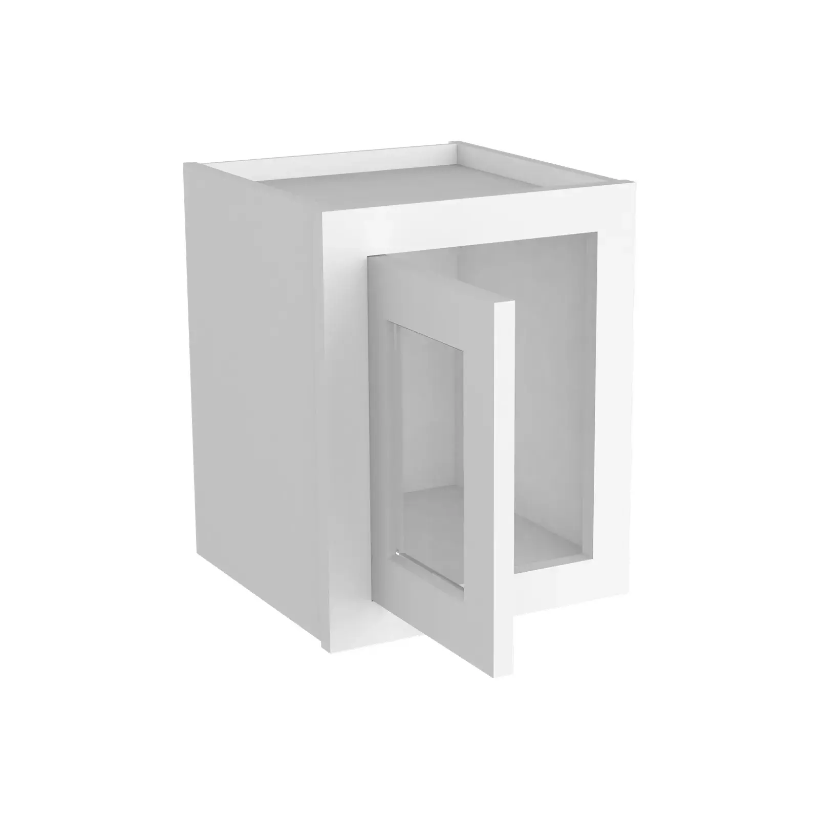 15"H Single GlassDoor Wall Cabinets W1215GD