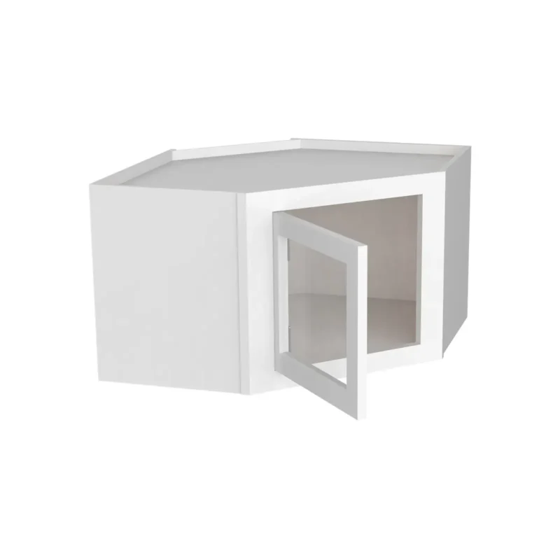 15"H GlassDoor Wall Diagonal Corner Cabinet WDC2515GD