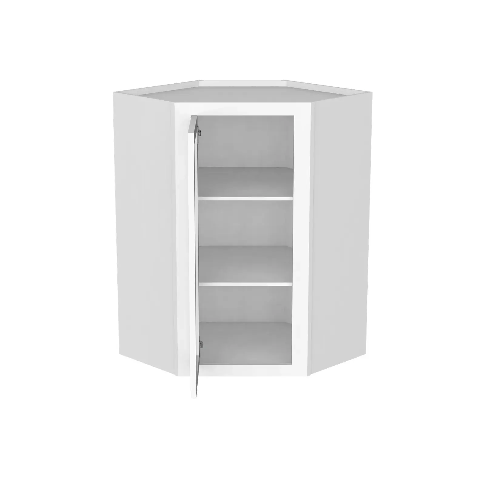 25"W GlassDoor Wall Diagonal Corner Cabinets WDC2536GD