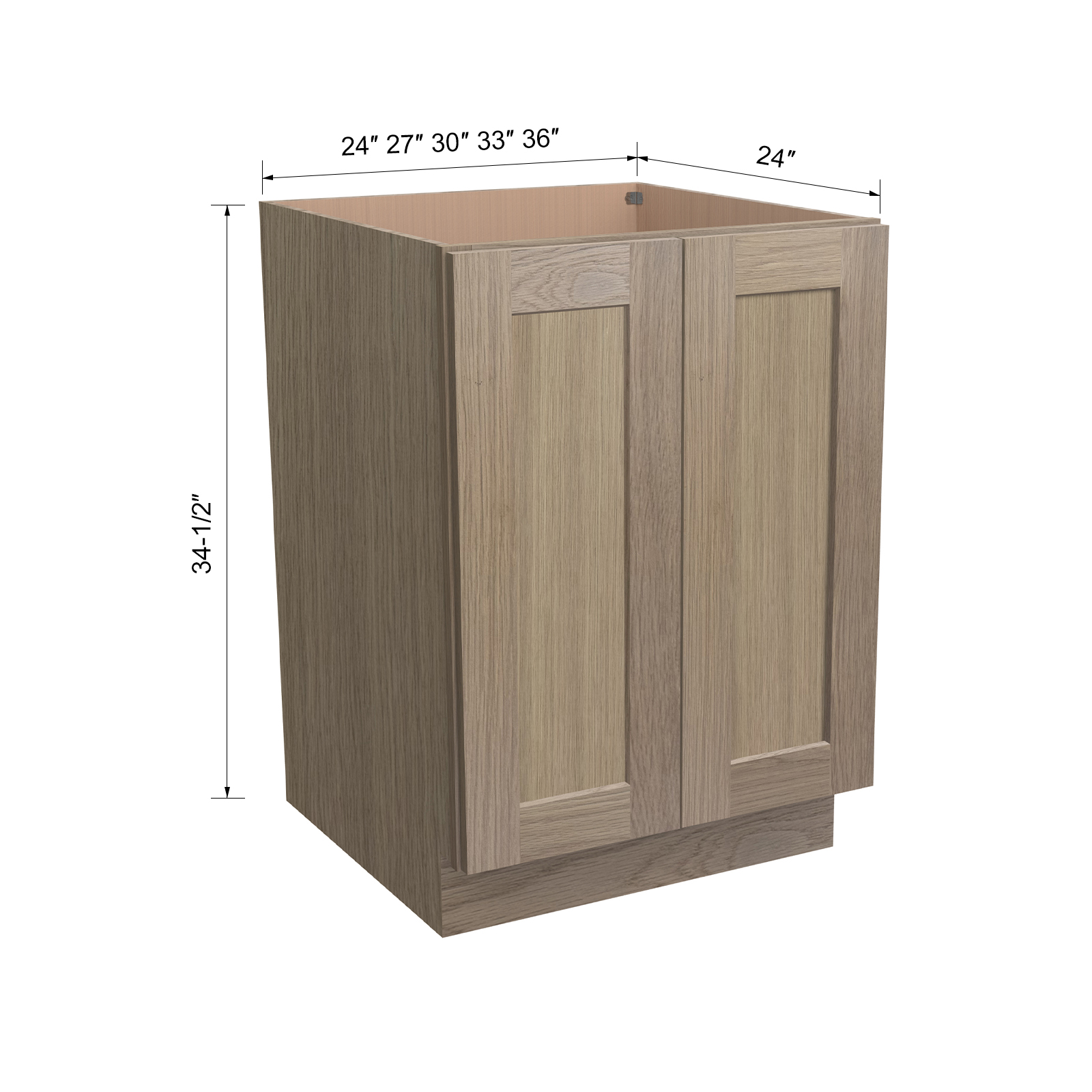 Full Height Door Bases-2Doors B27FHD