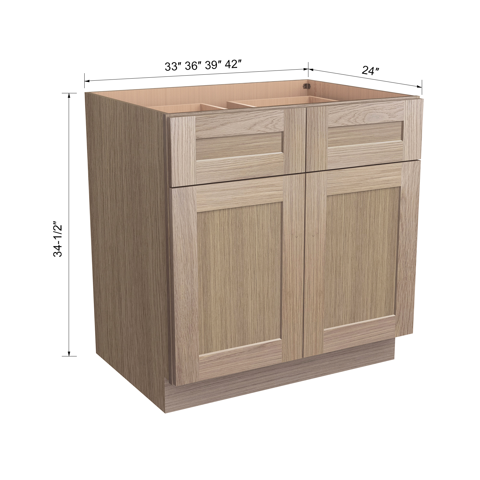 Double Drawers Double Doors Bases B33