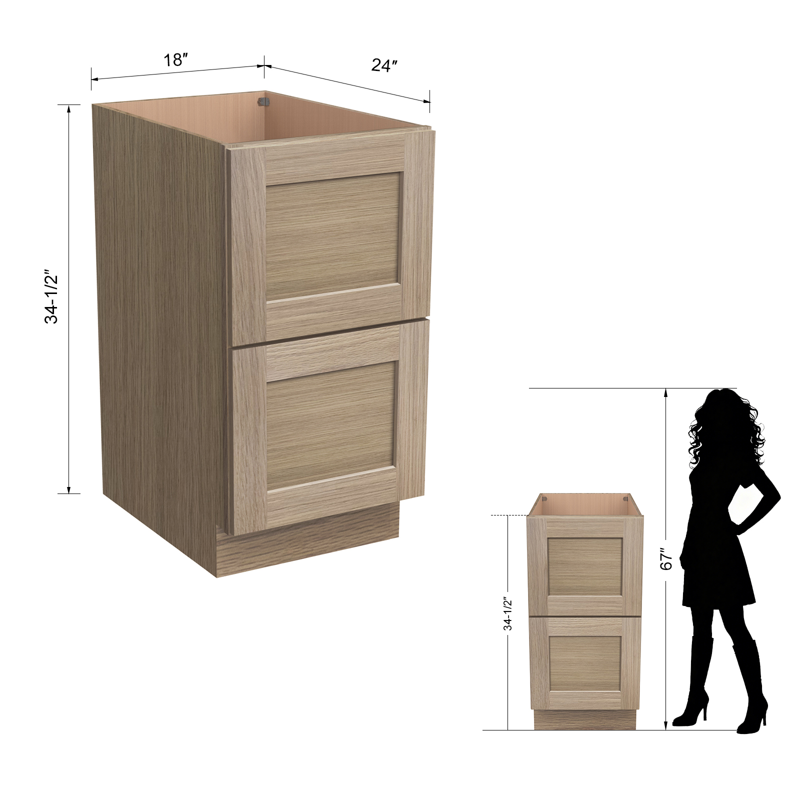 Two Drawer Bases DB18-2