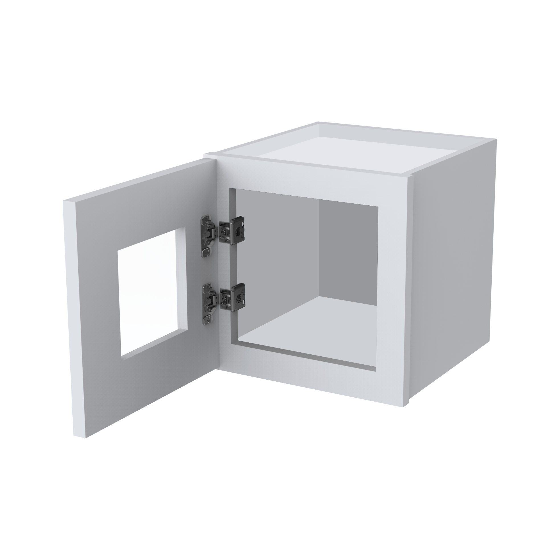 12"H Single GlassDoor Wall Cabinets W1512GD