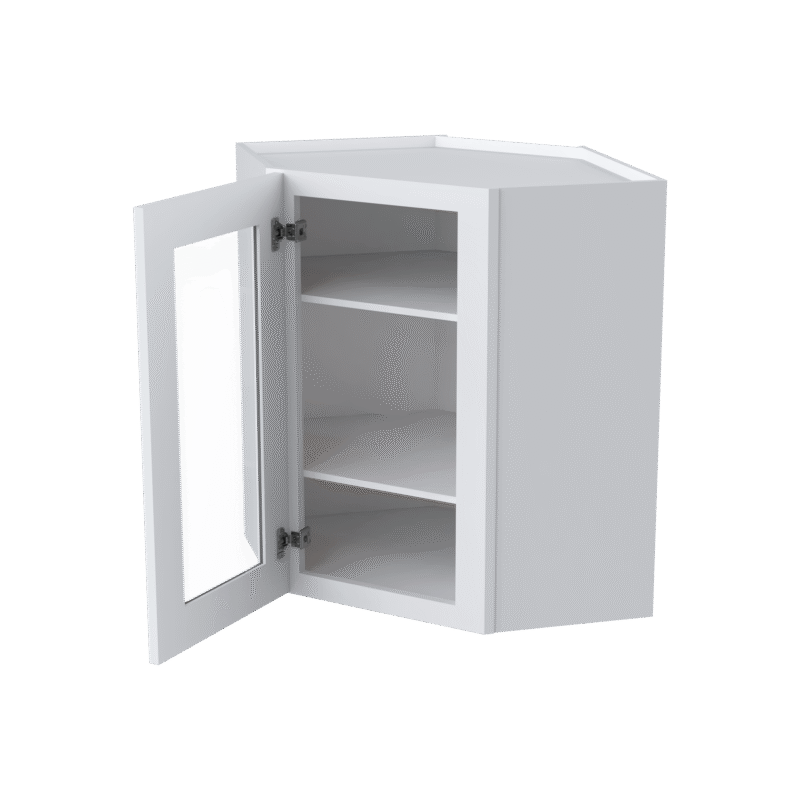24"W GlassDoor Wall Diagonal Corner Cabinets WDC2430GD