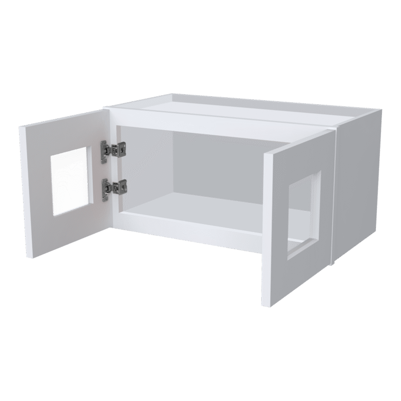 12"H Double GlassDoors Wall Cabinets W2412GD