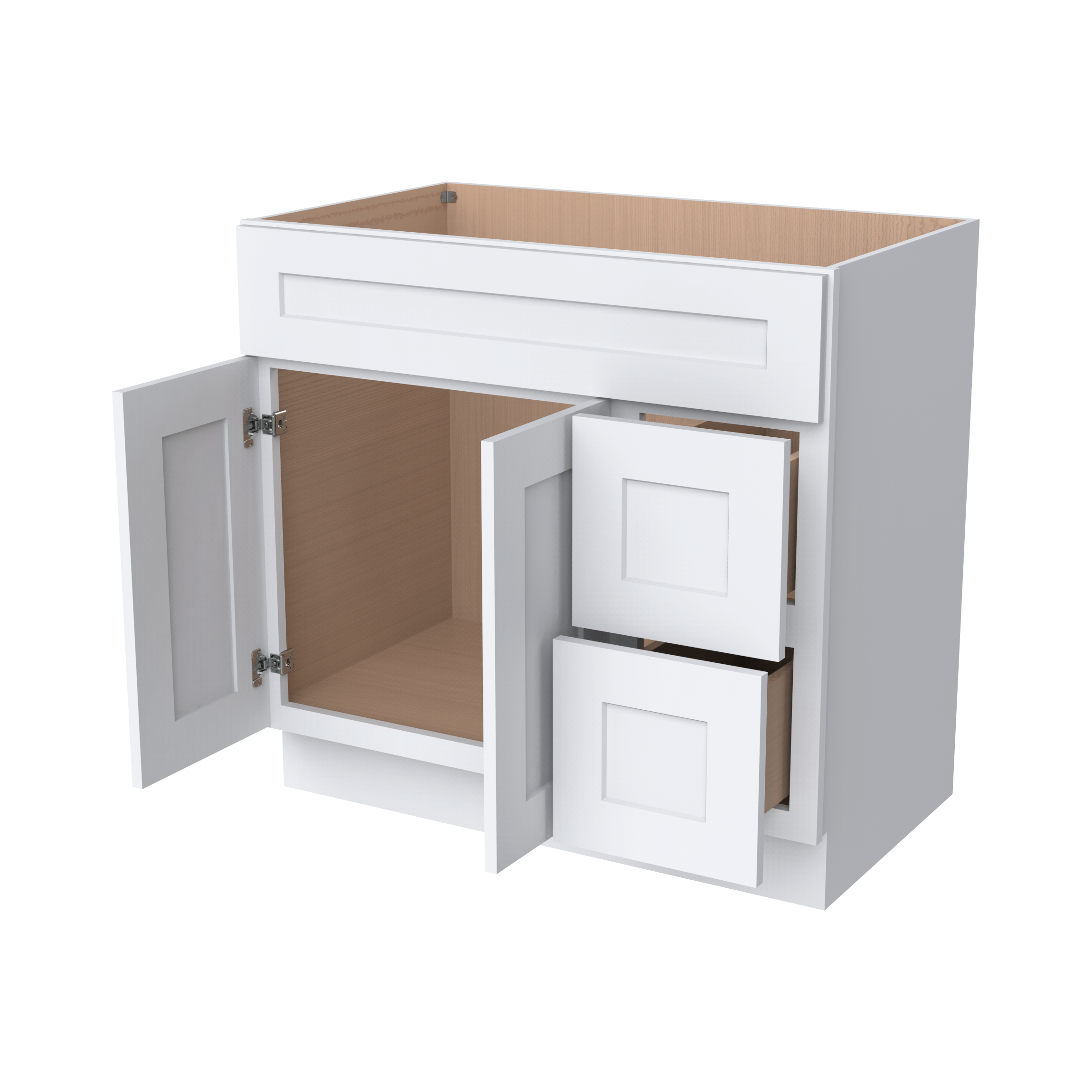 Vanity Sink Bases with 2 Drawer Right VA42-2DR