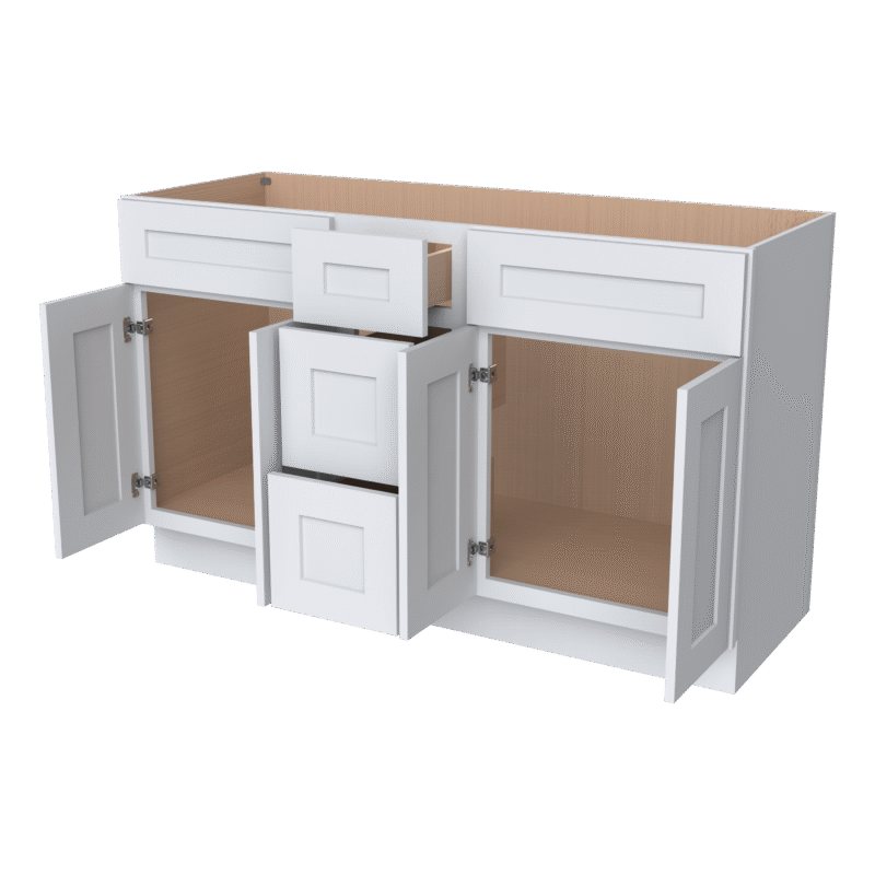 Vanity Double Sink Combo With Central Drawers VA57D