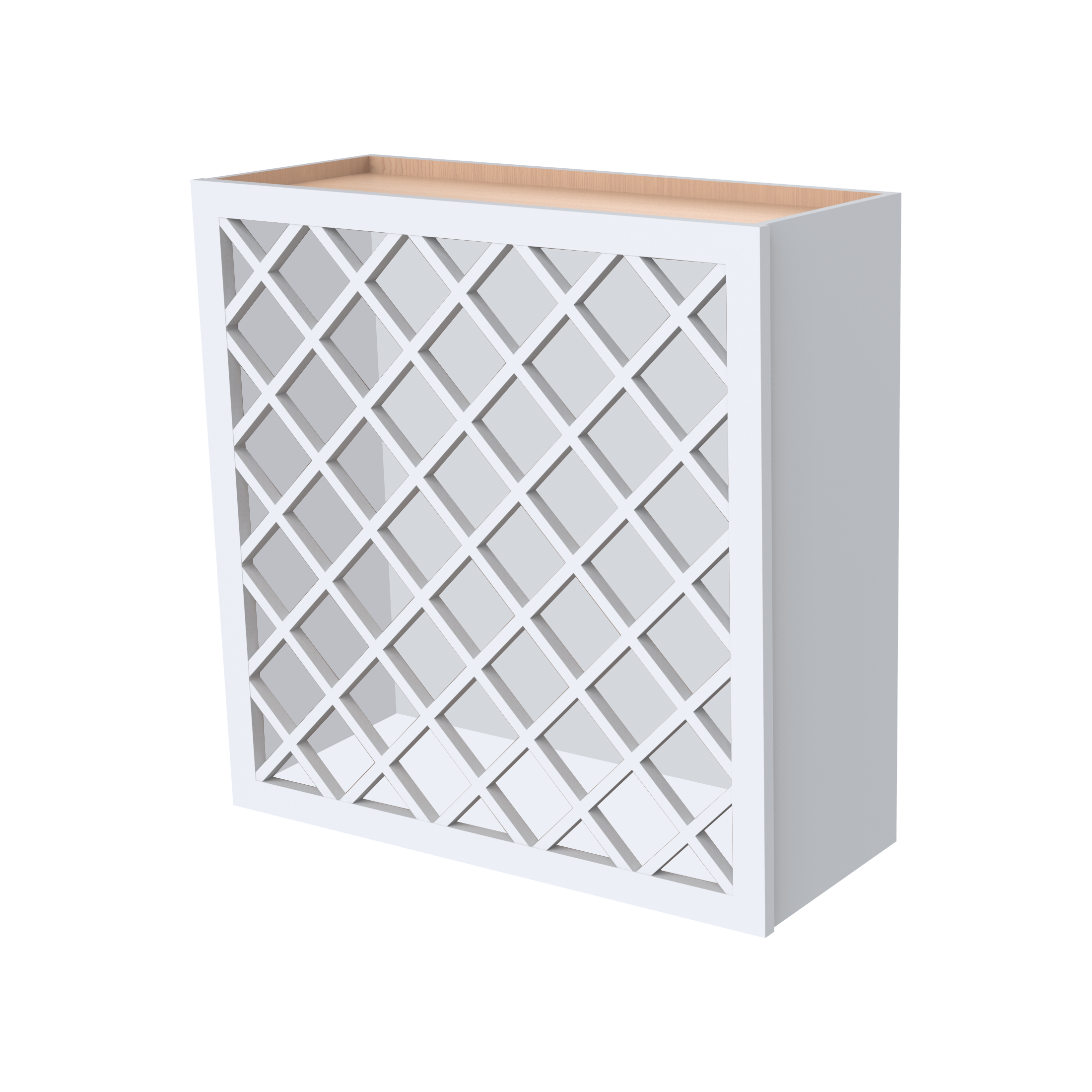 24" H Wall Wine Rack With Lattice Panels WR2430
