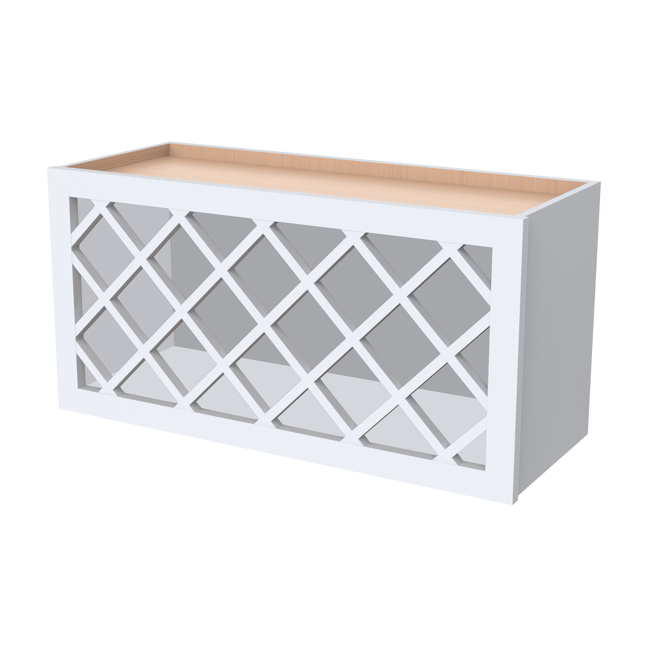 Wall Wine Rack With Lattice Panels WR3015