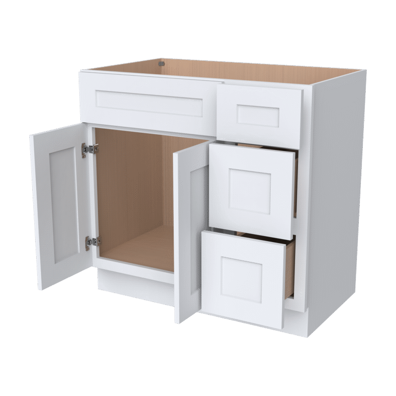 Vanity Sink Bases With Three Drawers Right VA36DR
