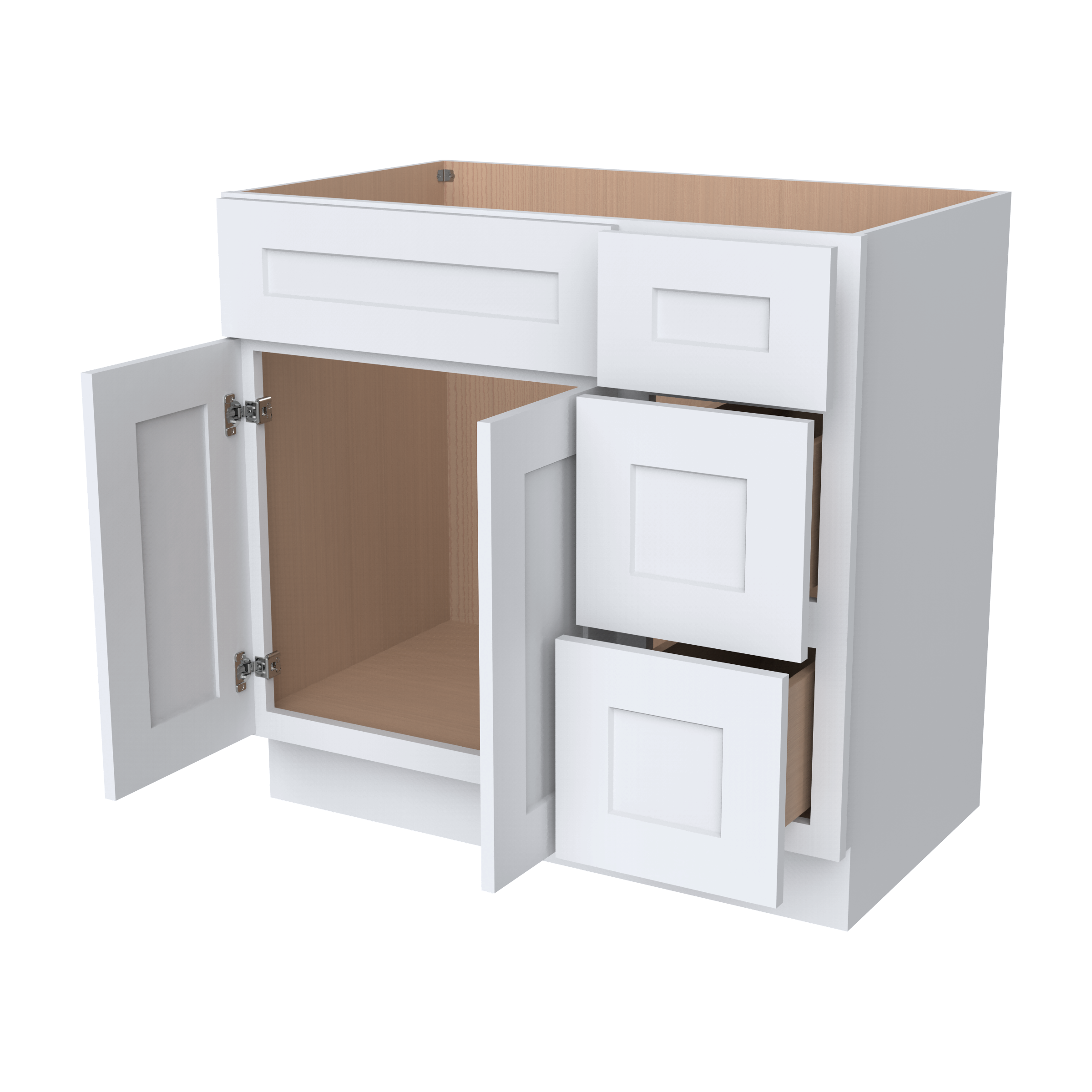 Vanity Sink Bases With Three Drawers Right VA36DR