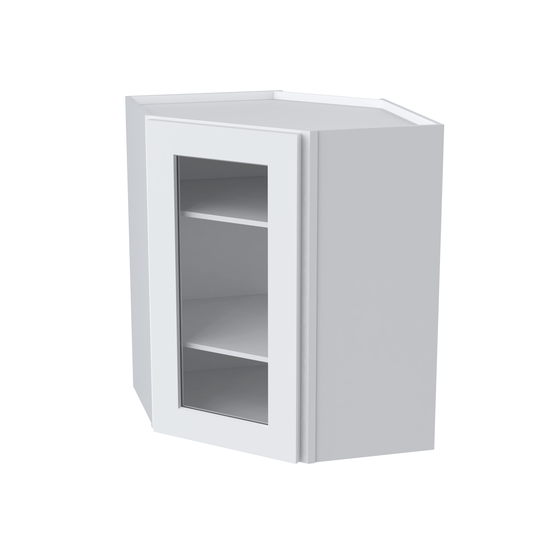 24"W GlassDoor Wall Diagonal Corner Cabinets WDC2442GD
