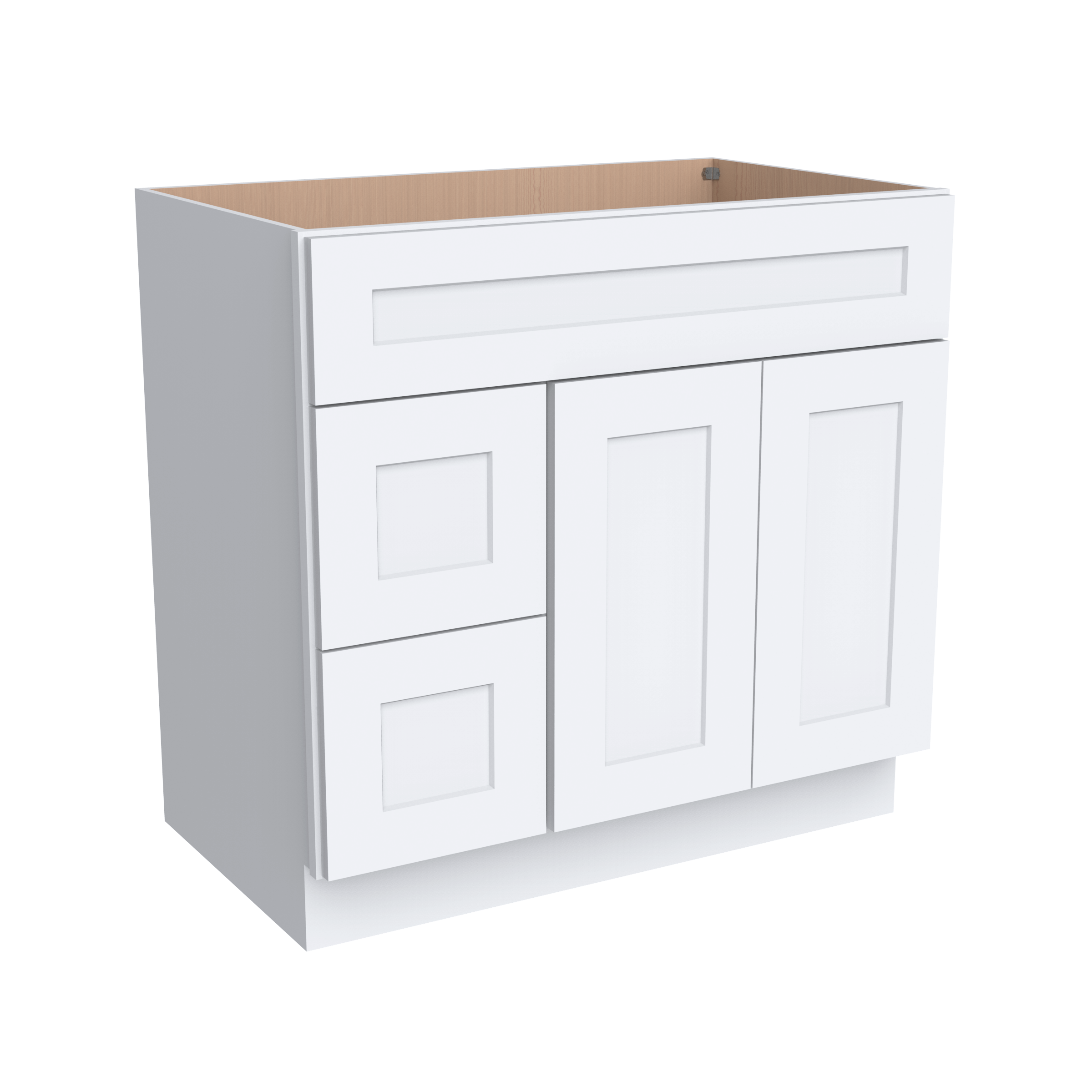 Vanity Sink Bases With Three Drawers Left VA36DL
