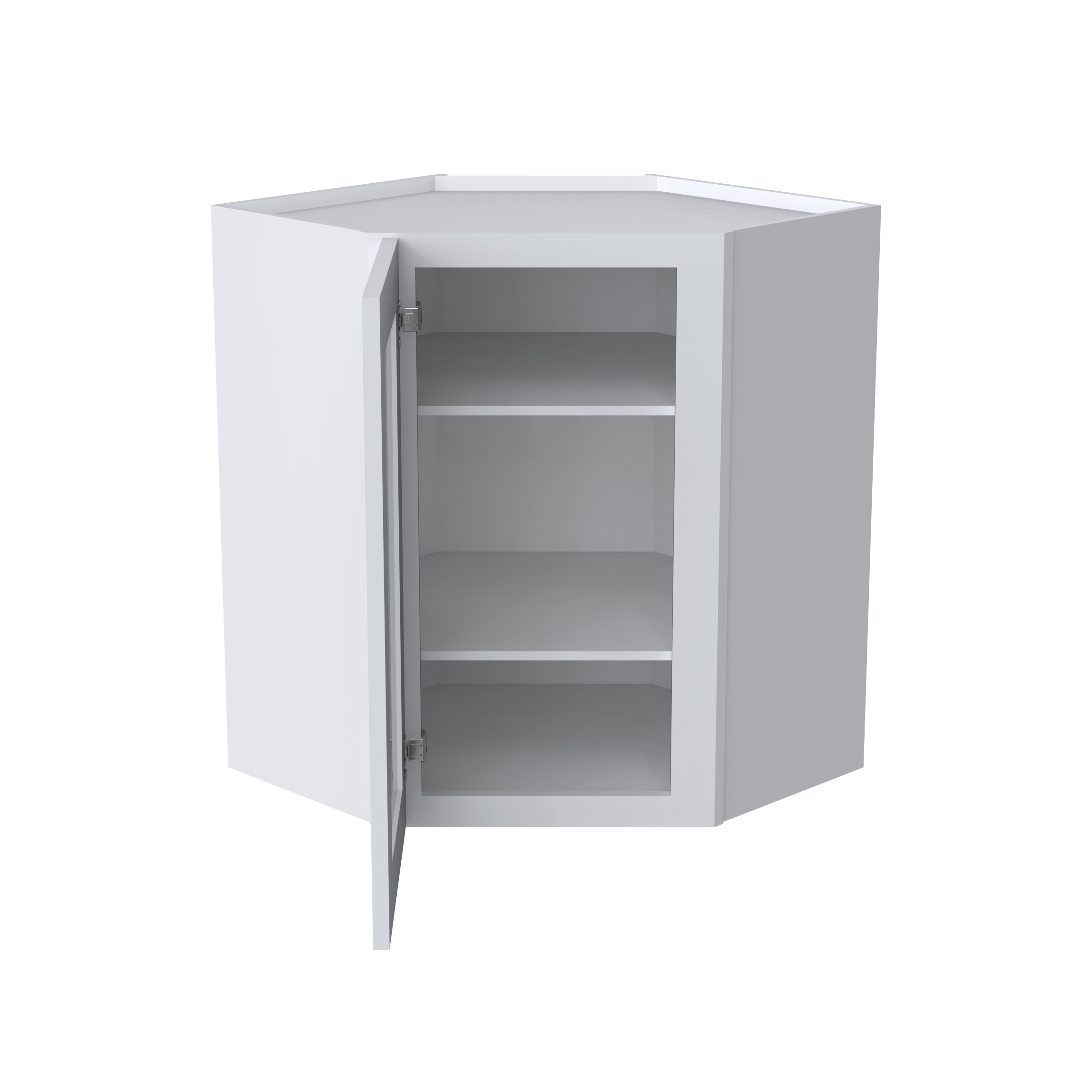 24"W GlassDoor Wall Diagonal Corner Cabinets WDC2442GD