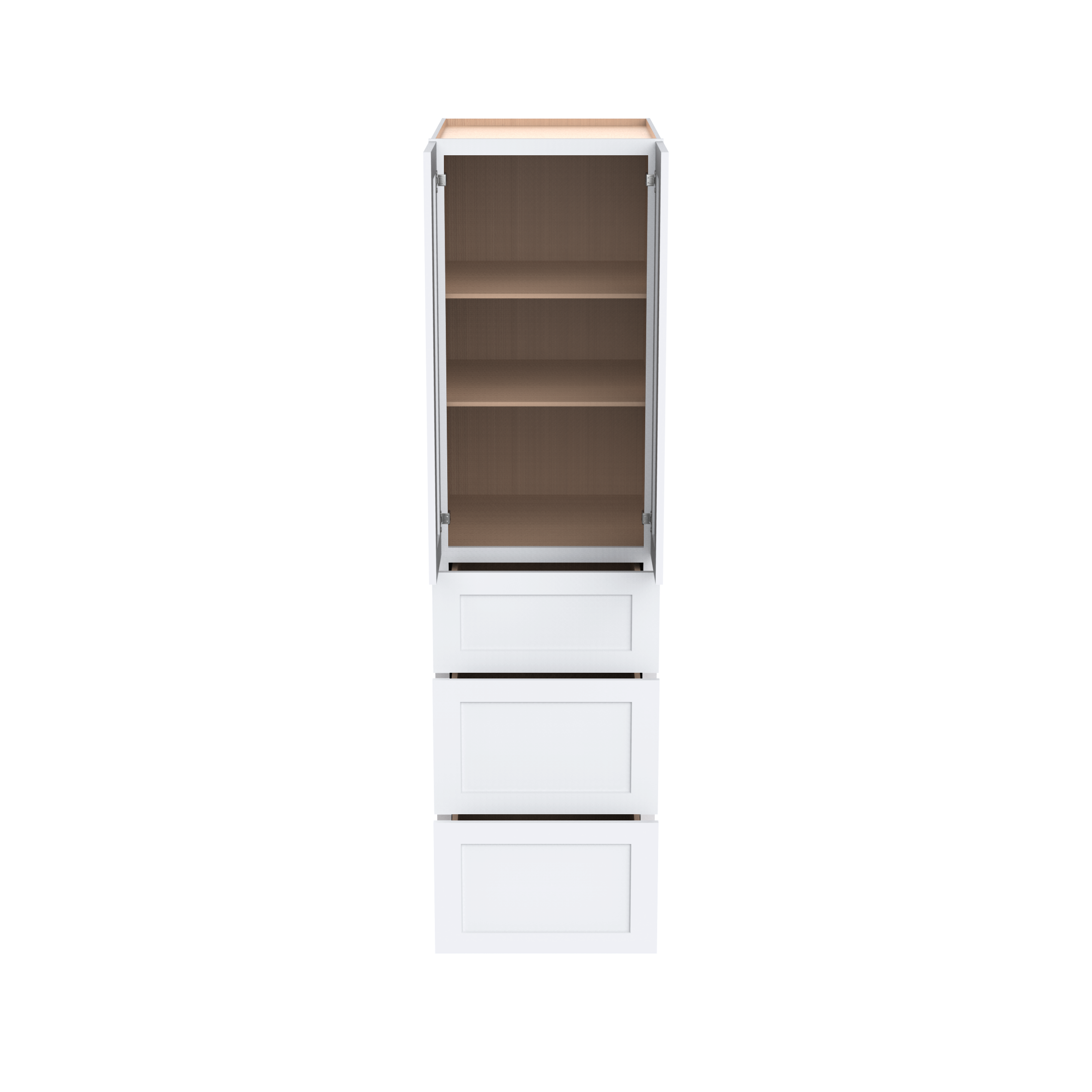 24"D Wall Pantry With Three Drawers WDP3090