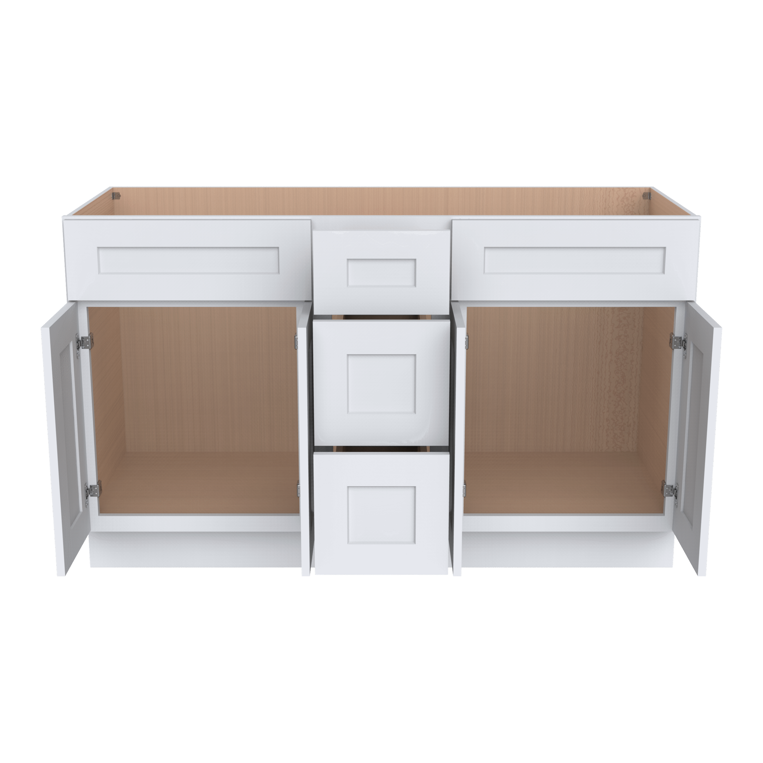 Vanity Double Sink Combo With Central Drawers VA57D