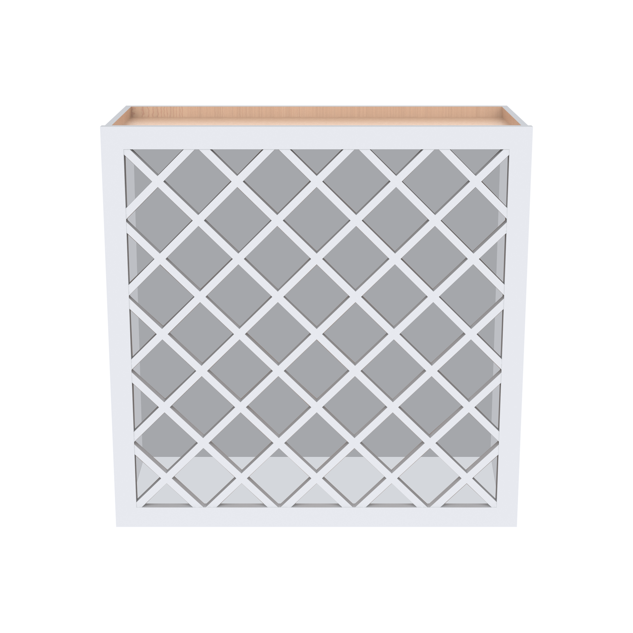 24" H Wall Wine Rack With Lattice Panels WR2430