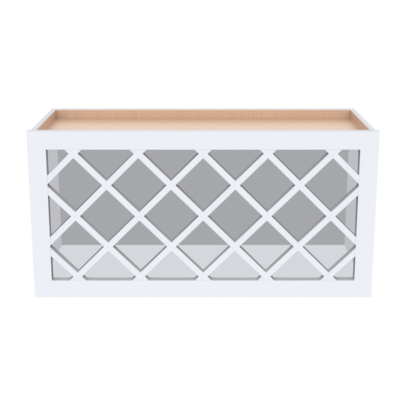Wall Wine Rack With Lattice Panels WR3618