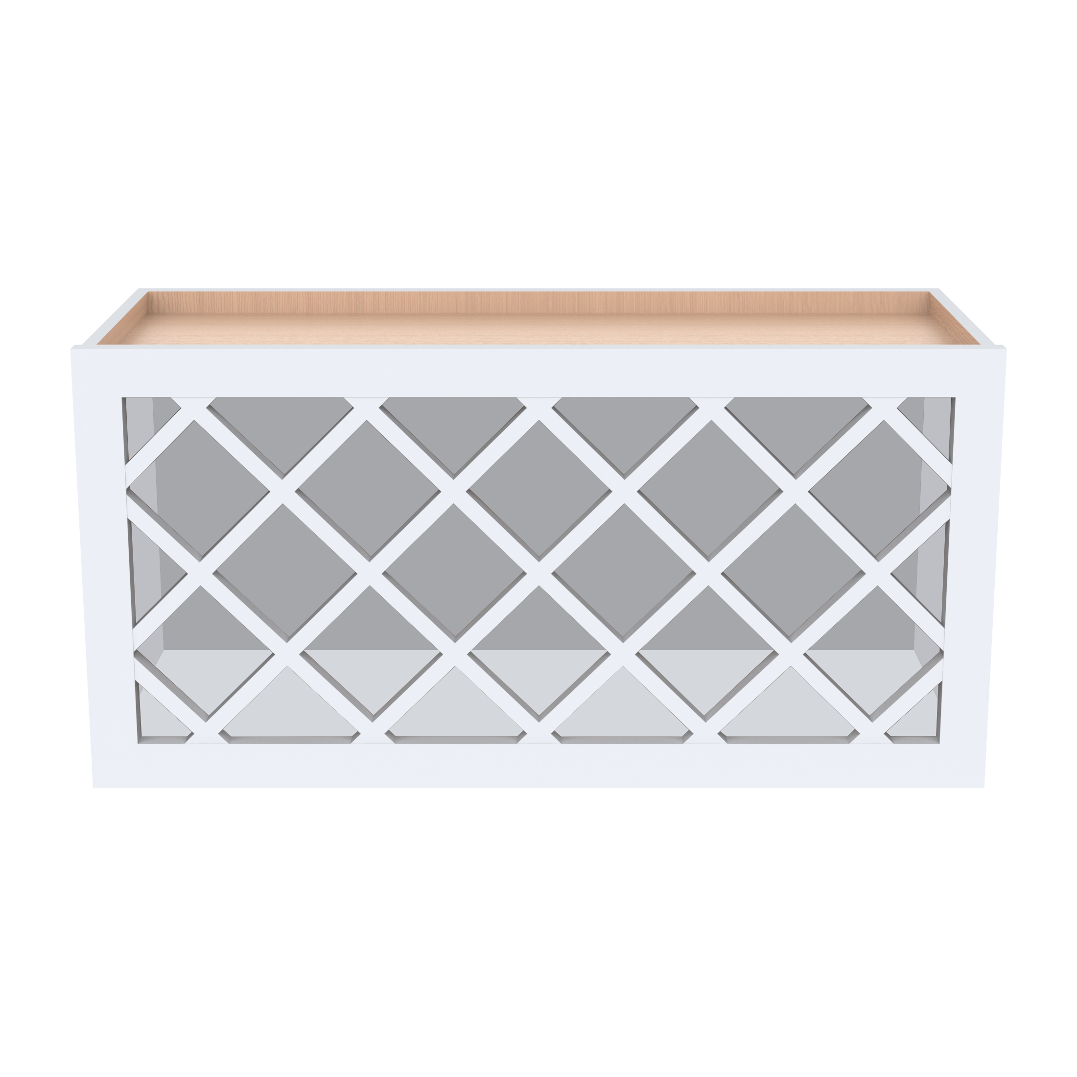 Wall Wine Rack With Lattice Panels WR3015