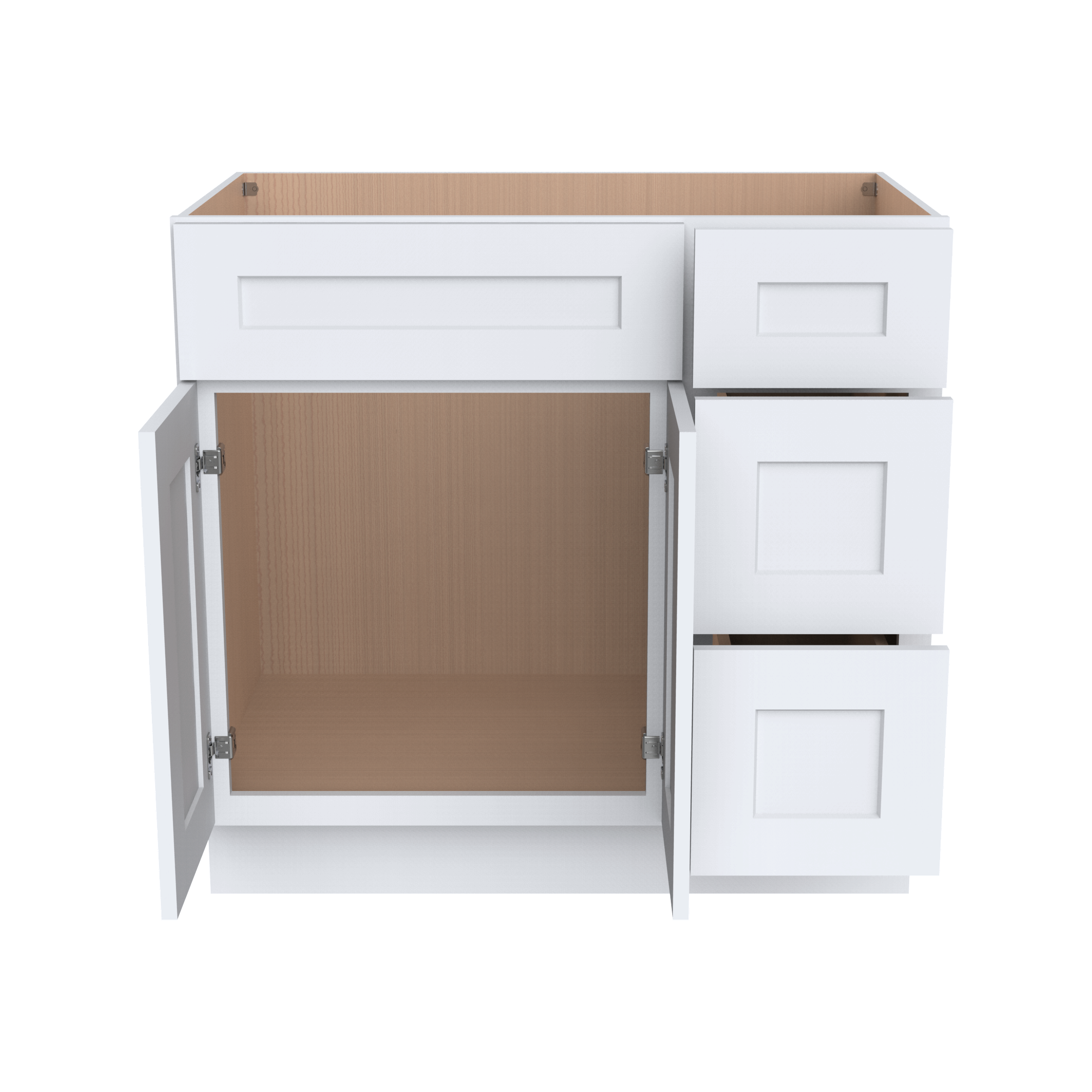 Vanity Sink Bases With Three Drawers Right VA36DR