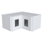 12" H Glass Door Easy Reach Wall Cabinet