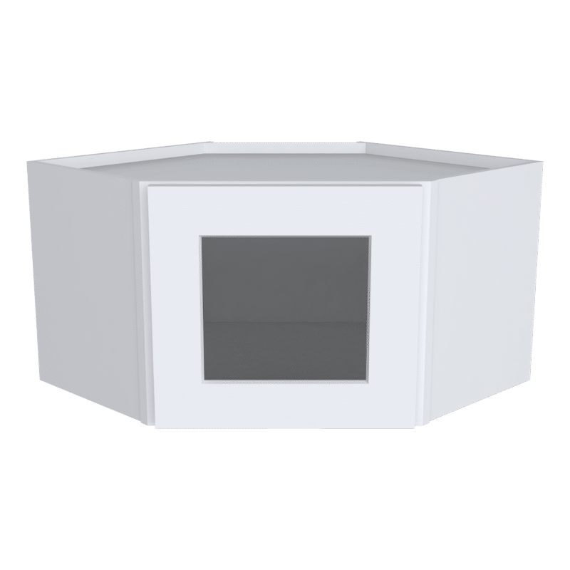 12"H GlassDoor Wall Diagonal Corner Cabinet