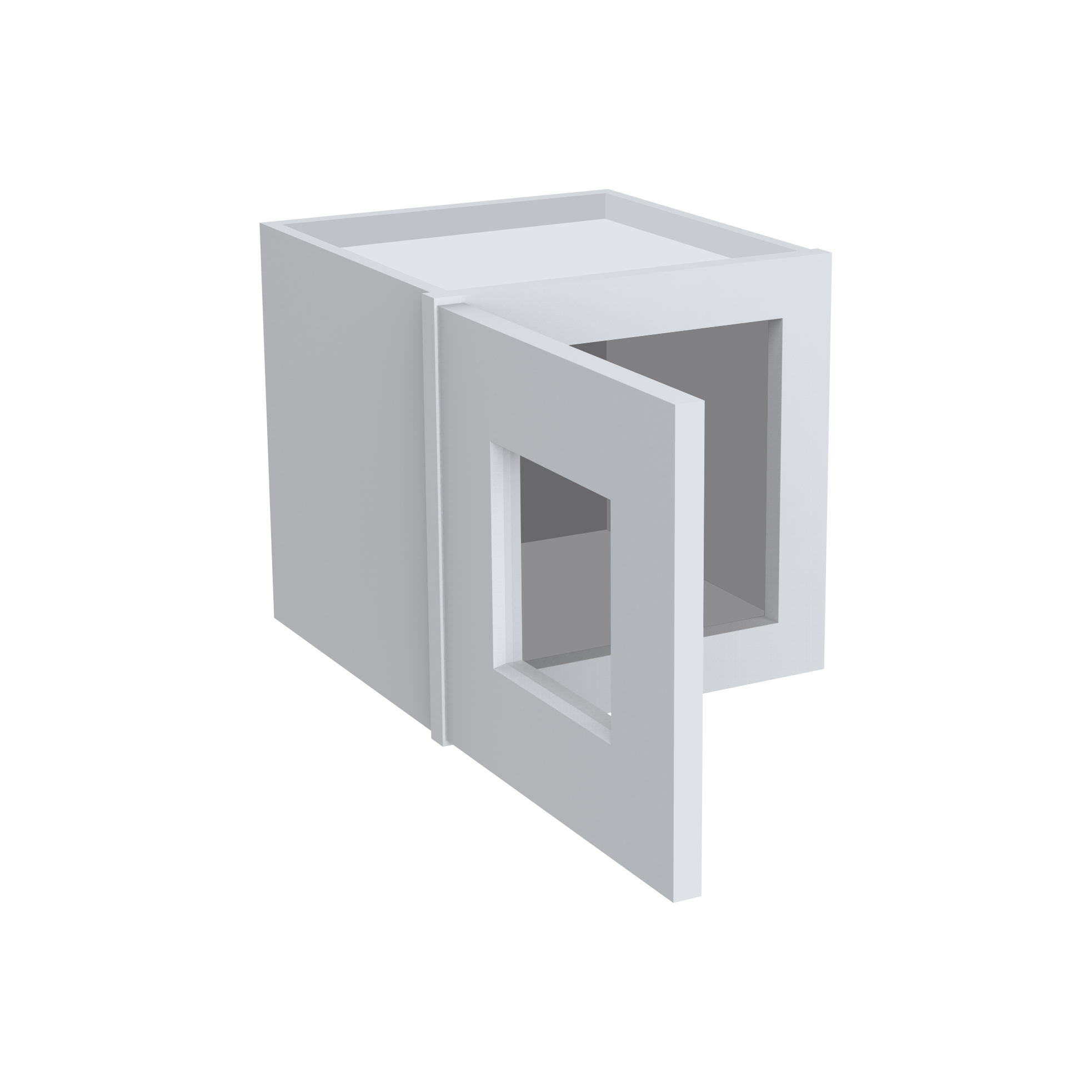 12"H Single GlassDoor Wall Cabinets W1512GD