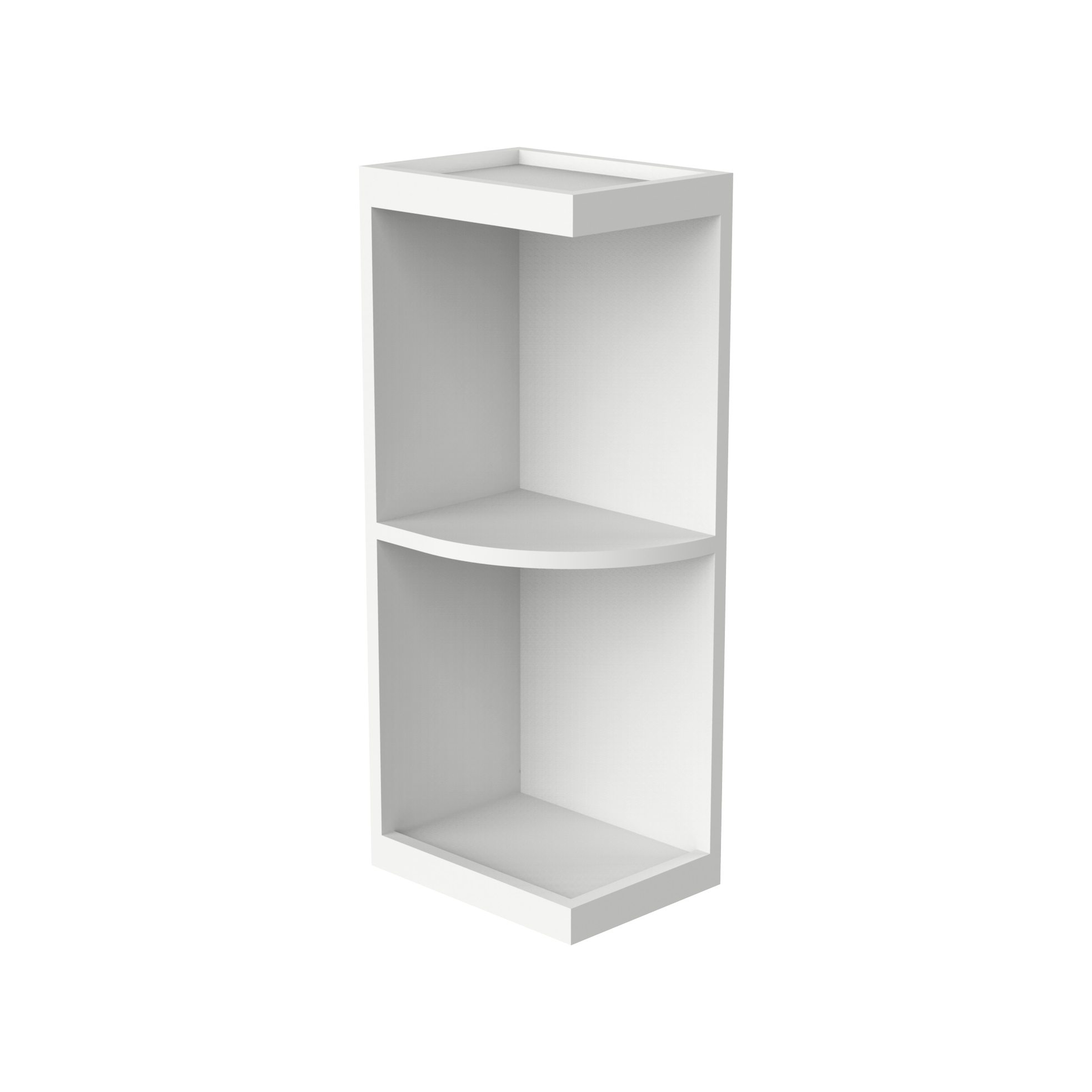 9" W Wall End Open Shelves WES0936