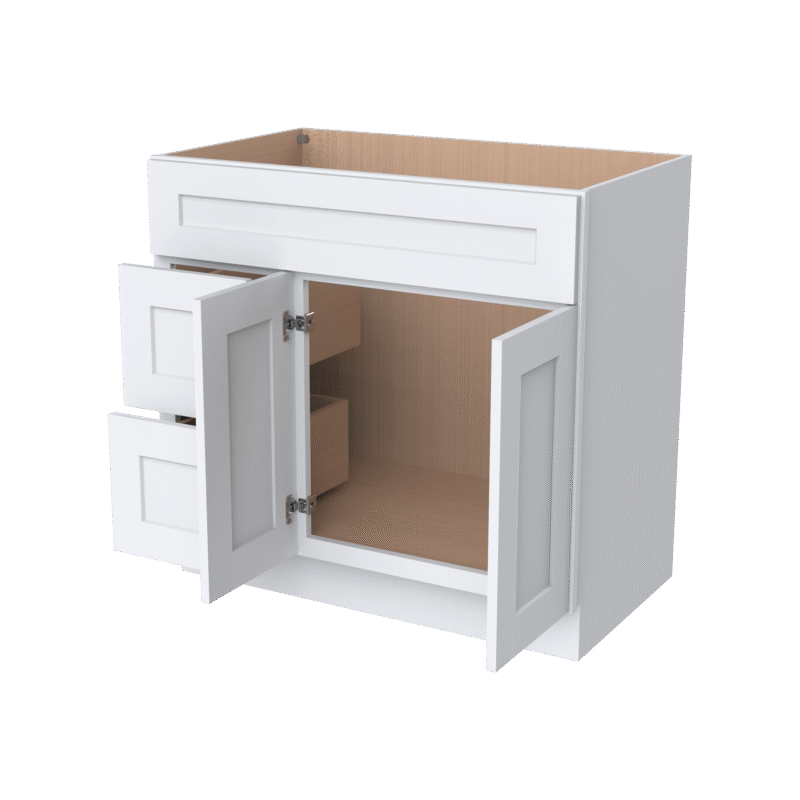 Vanity Sink Bases With Three Drawers Left VA36DL
