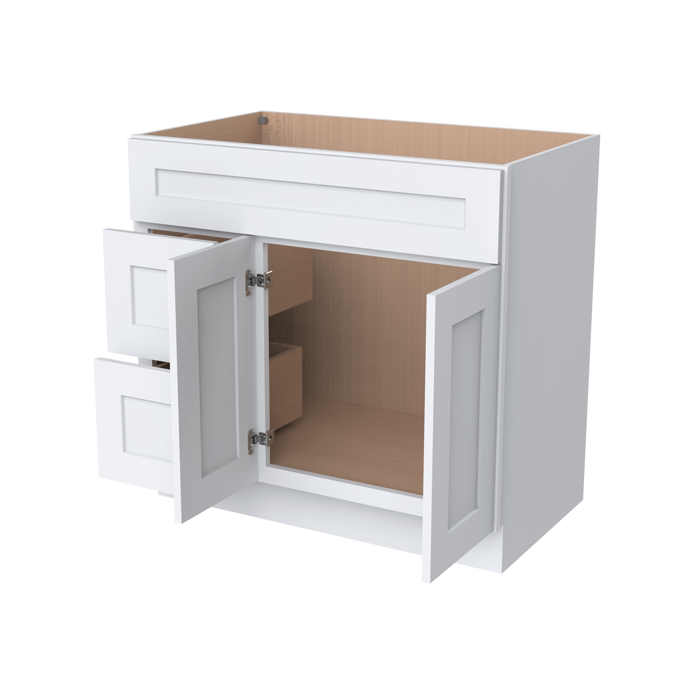 Vanity Sink Bases With Three Drawers Left VA36DL