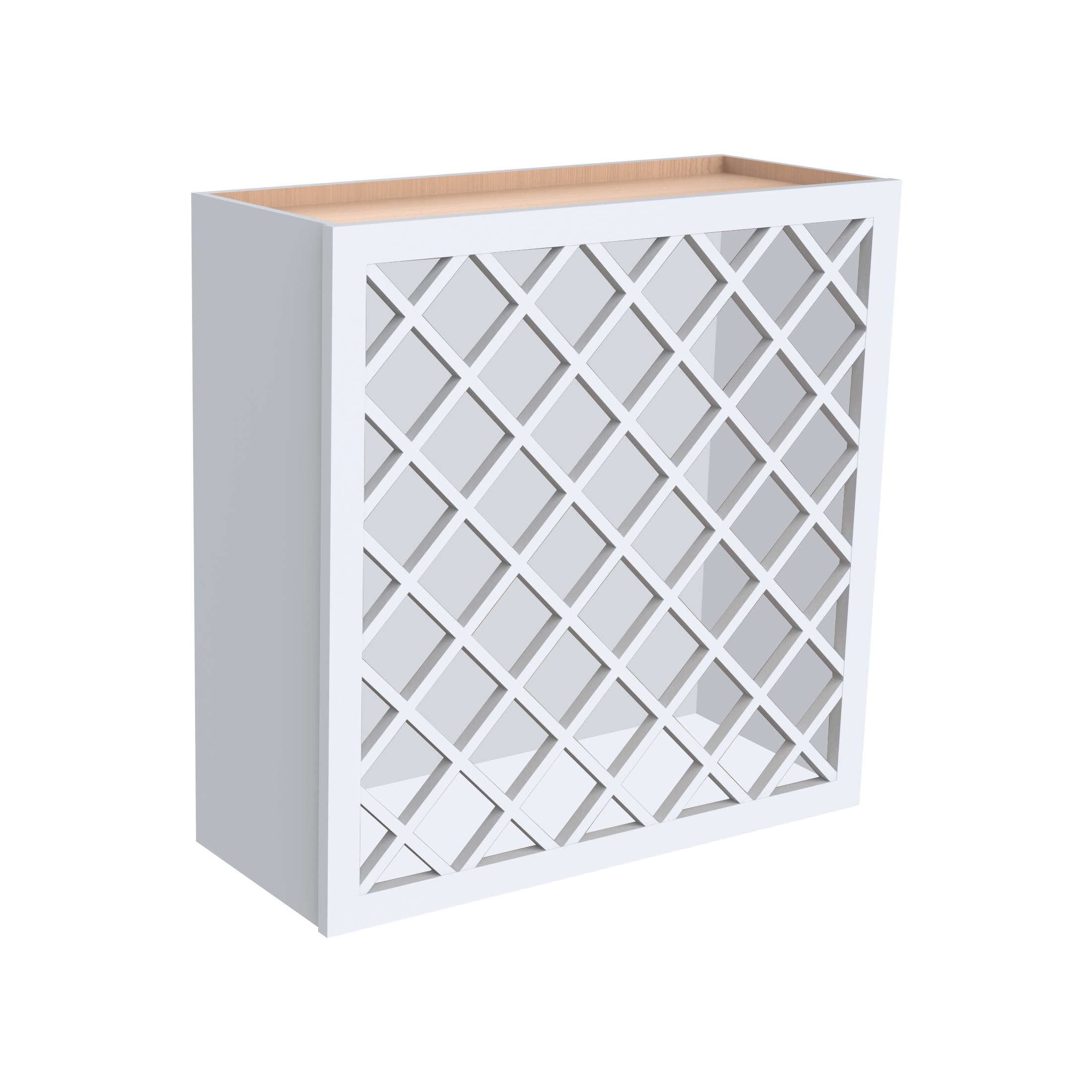24" H Wall Wine Rack With Lattice Panels WR2430