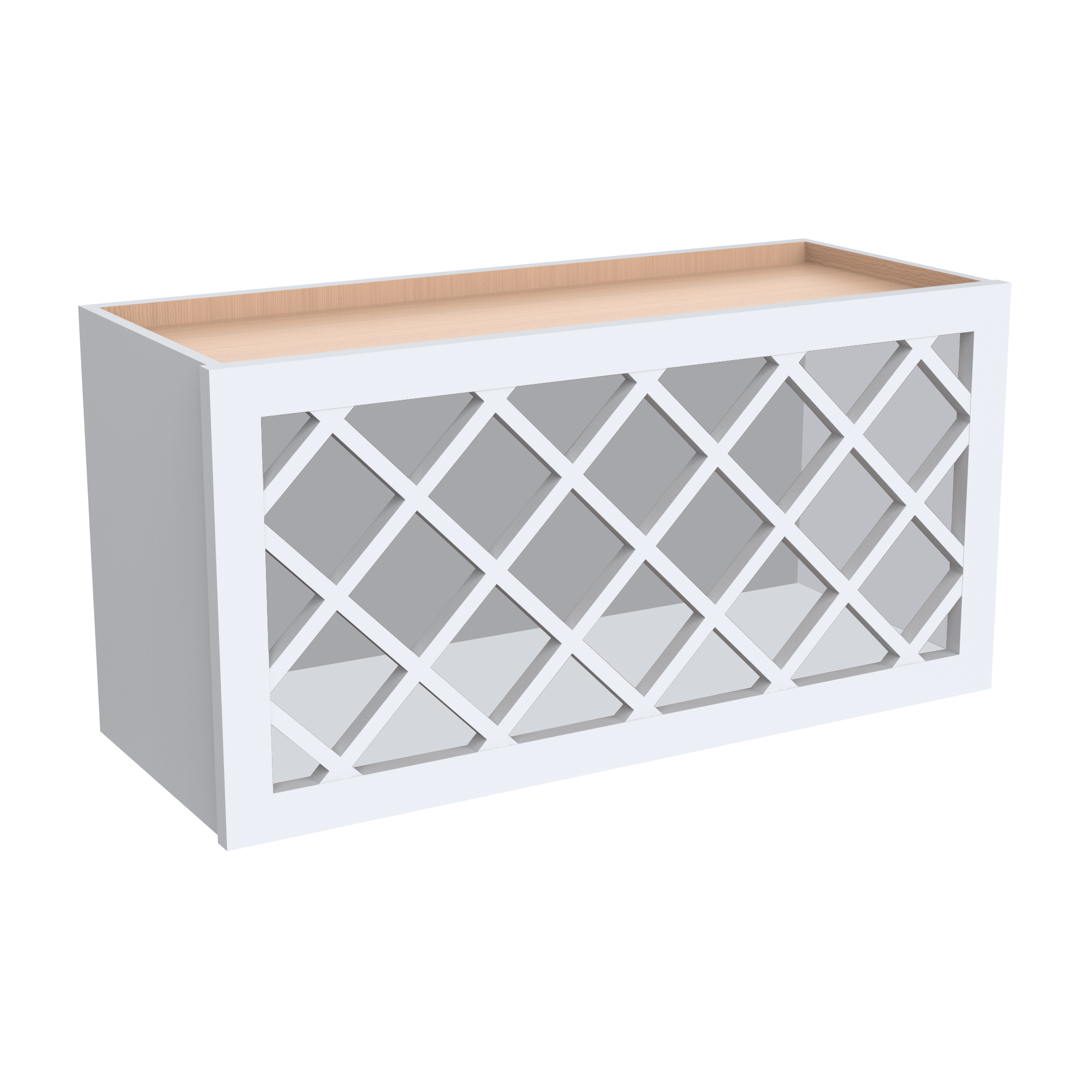 Wall Wine Rack With Lattice Panels WR3015