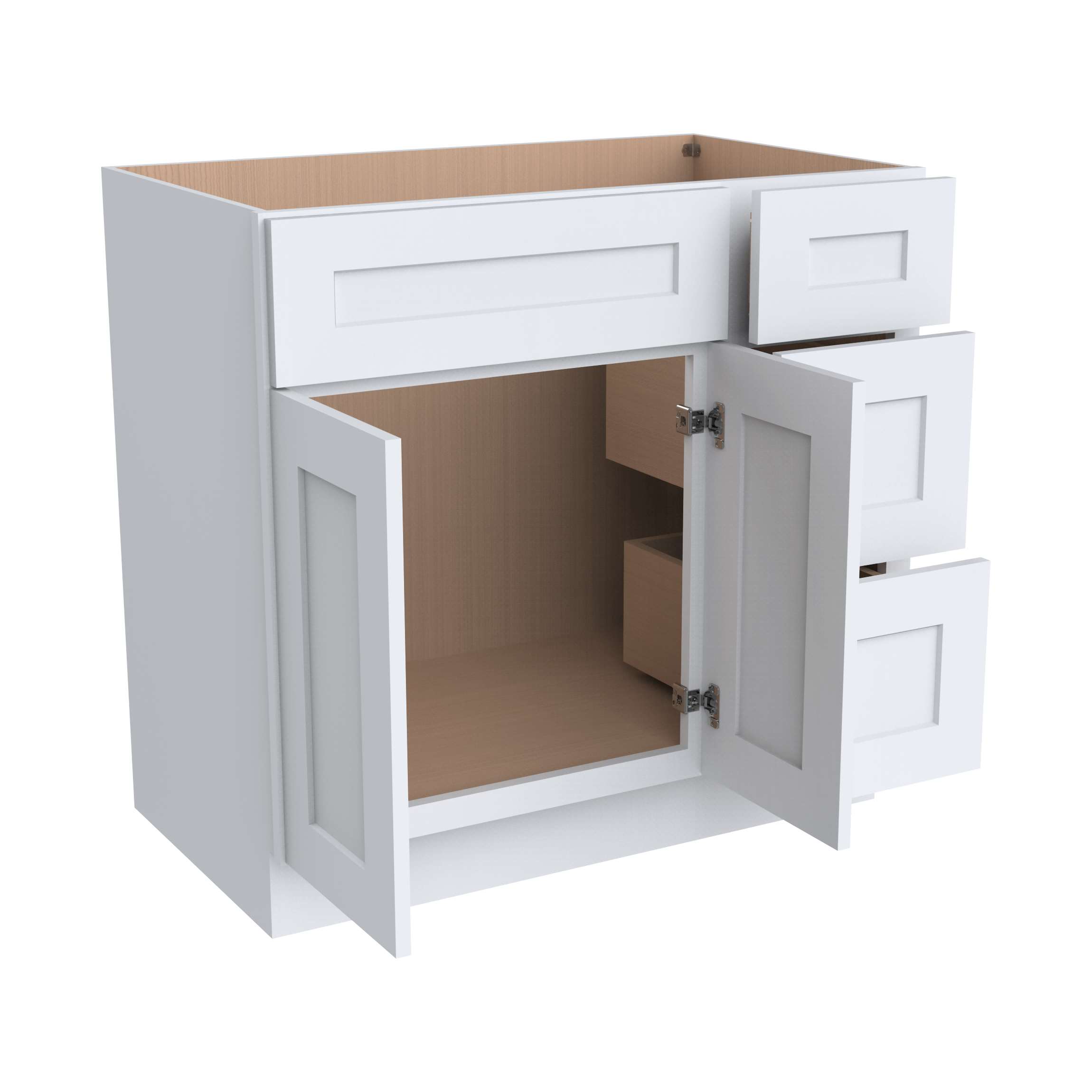 Vanity Sink Bases With Three Drawers Right VA36DR