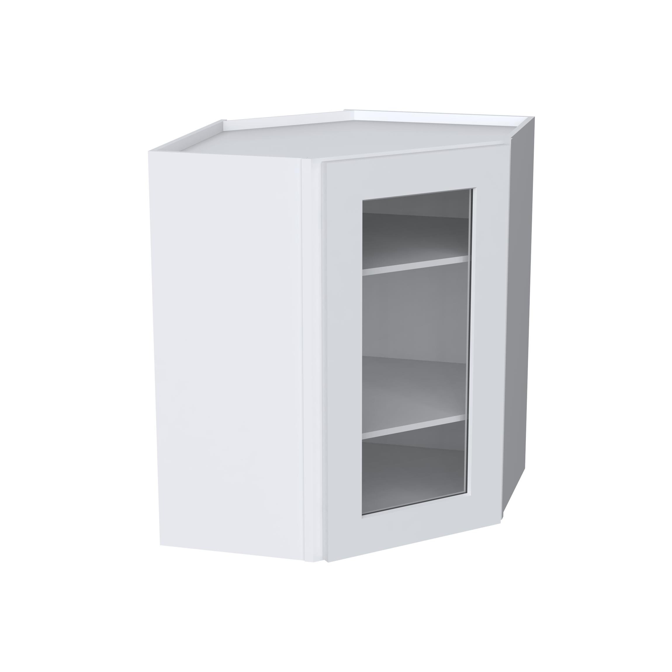 24"W GlassDoor Wall Diagonal Corner Cabinets WDC2442GD